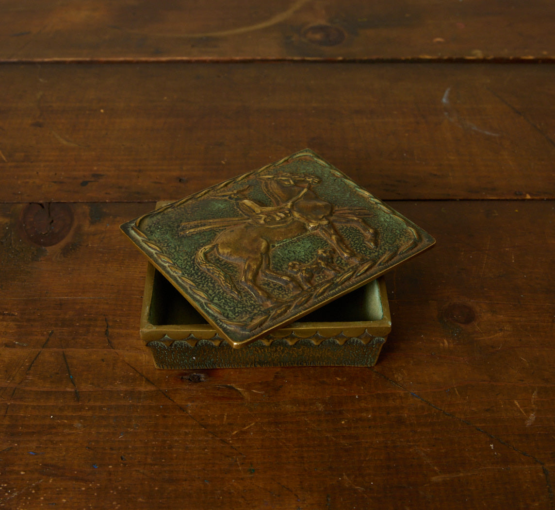 PATINATED BRONZE BOX BY MAX LE VERRIER