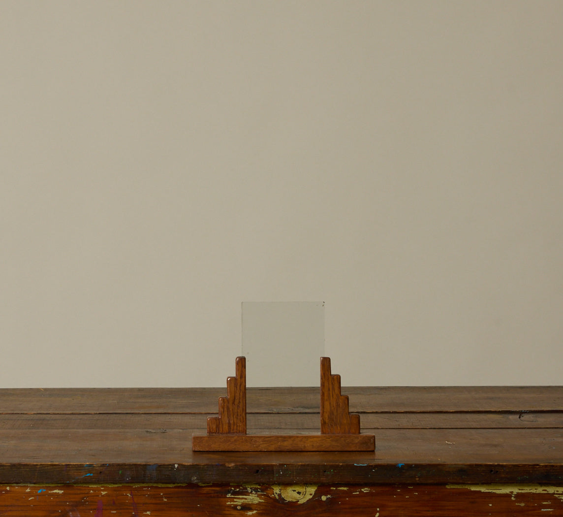 PETITE 1930S ART DECO OAK PICTURE FRAME