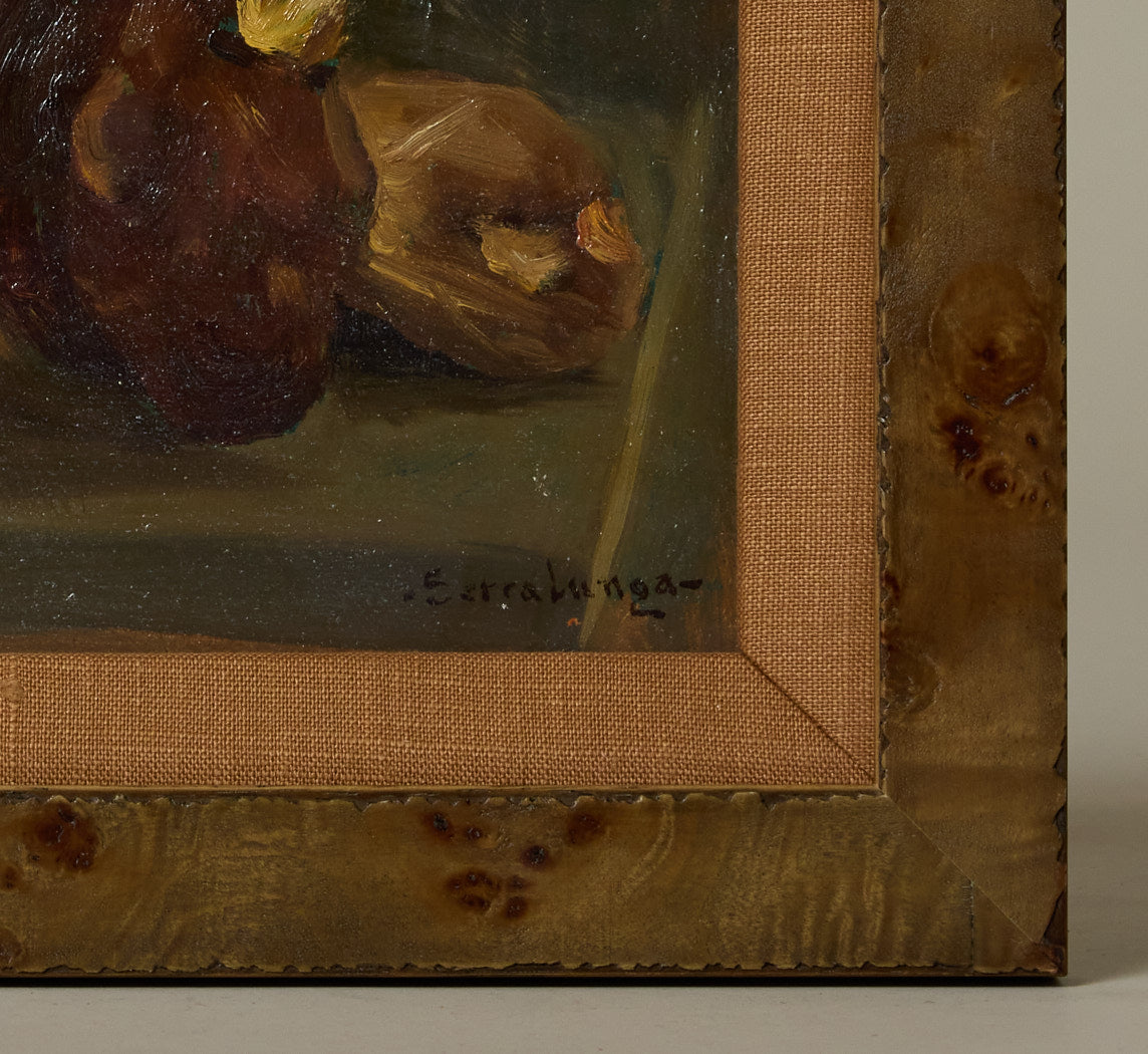 EARLY 19TH CENTURY ITALIAN STILL LIFE OF FUNGI BY LUIGI SERRALUNGA (1880-1940)