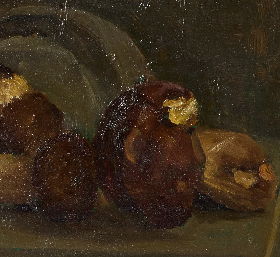 EARLY 19TH CENTURY ITALIAN STILL LIFE OF FUNGI BY LUIGI SERRALUNGA (1880-1940)
