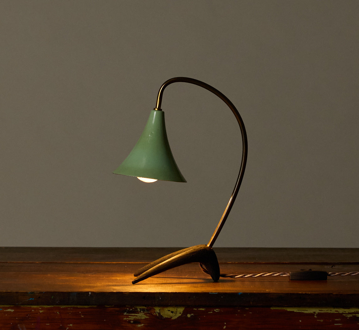 1950S MINT GREEN TABLE LAMP