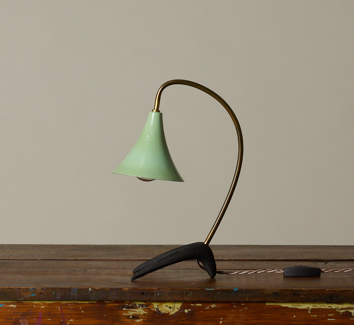 1950S MINT GREEN TABLE LAMP