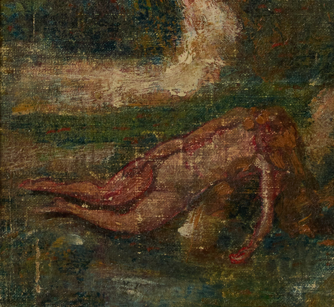VINTAGE RECLINING NUDE IN THE WILD