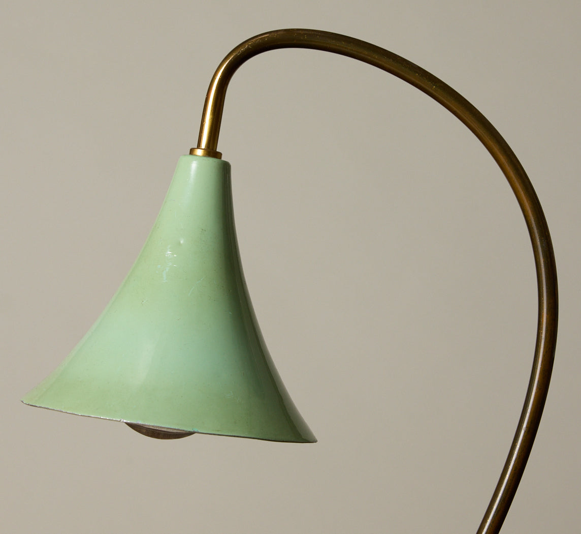 1950S MINT GREEN TABLE LAMP