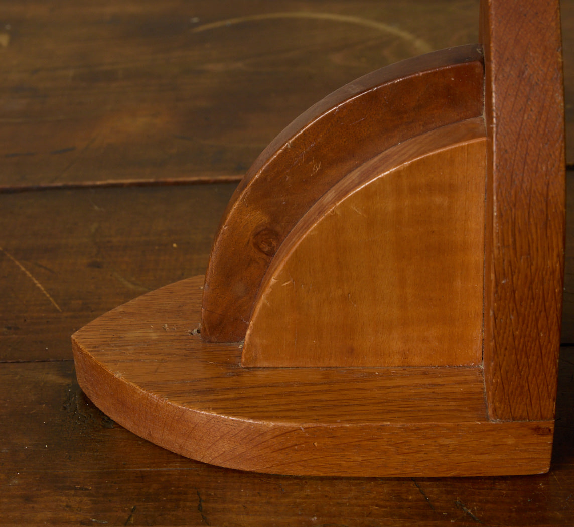 1930S FRENCH ART DECO WOODEN BOOKENDS