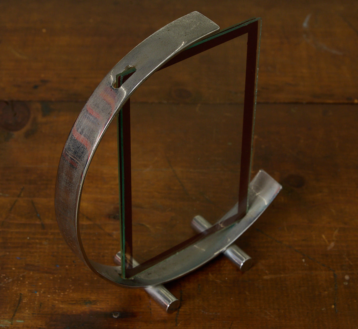 1930S ART DECO SILVER PLATED PICTURE FRAME