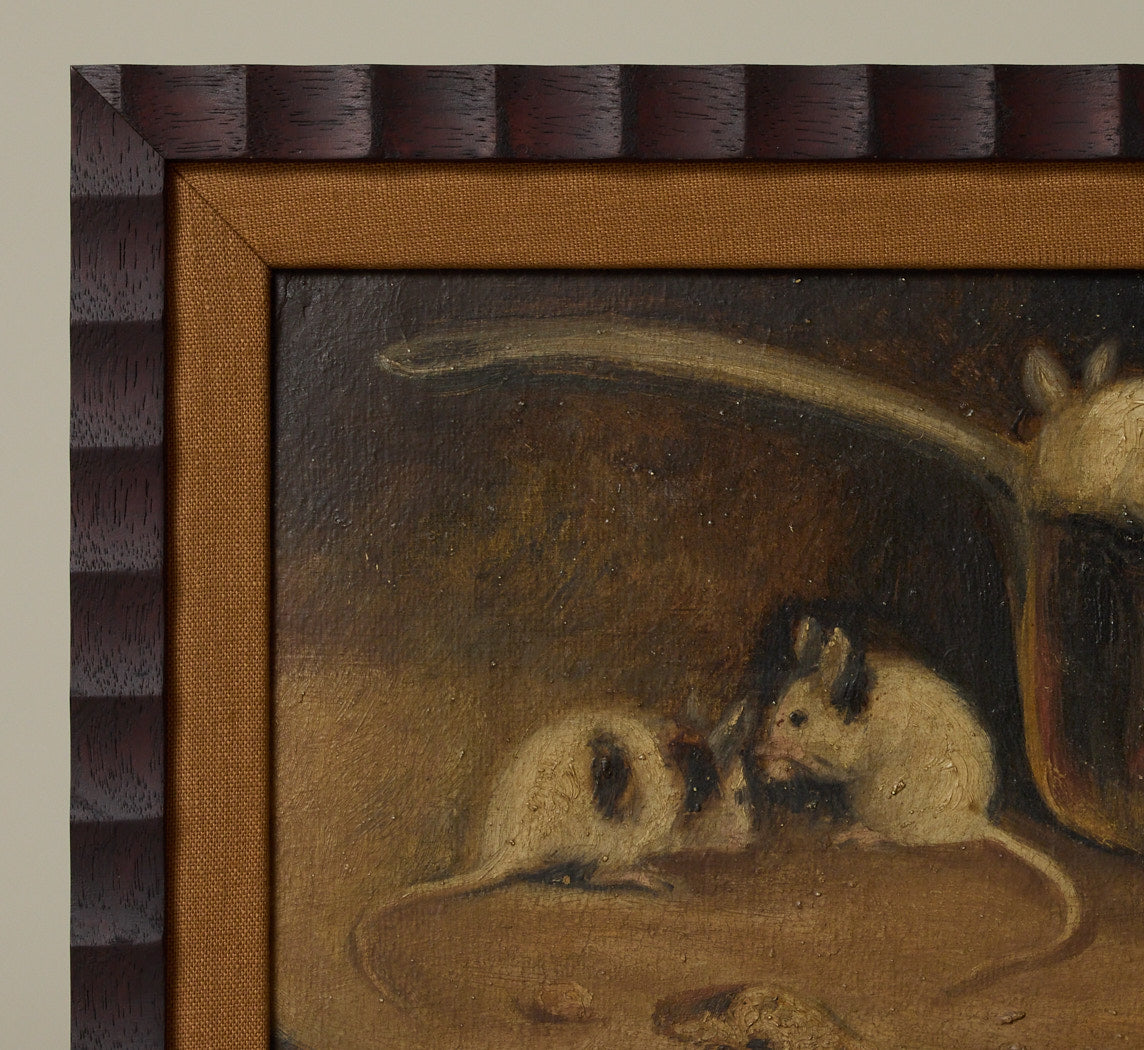 AMERICAN FOLK ART "MICE IN THE KITCHEN"