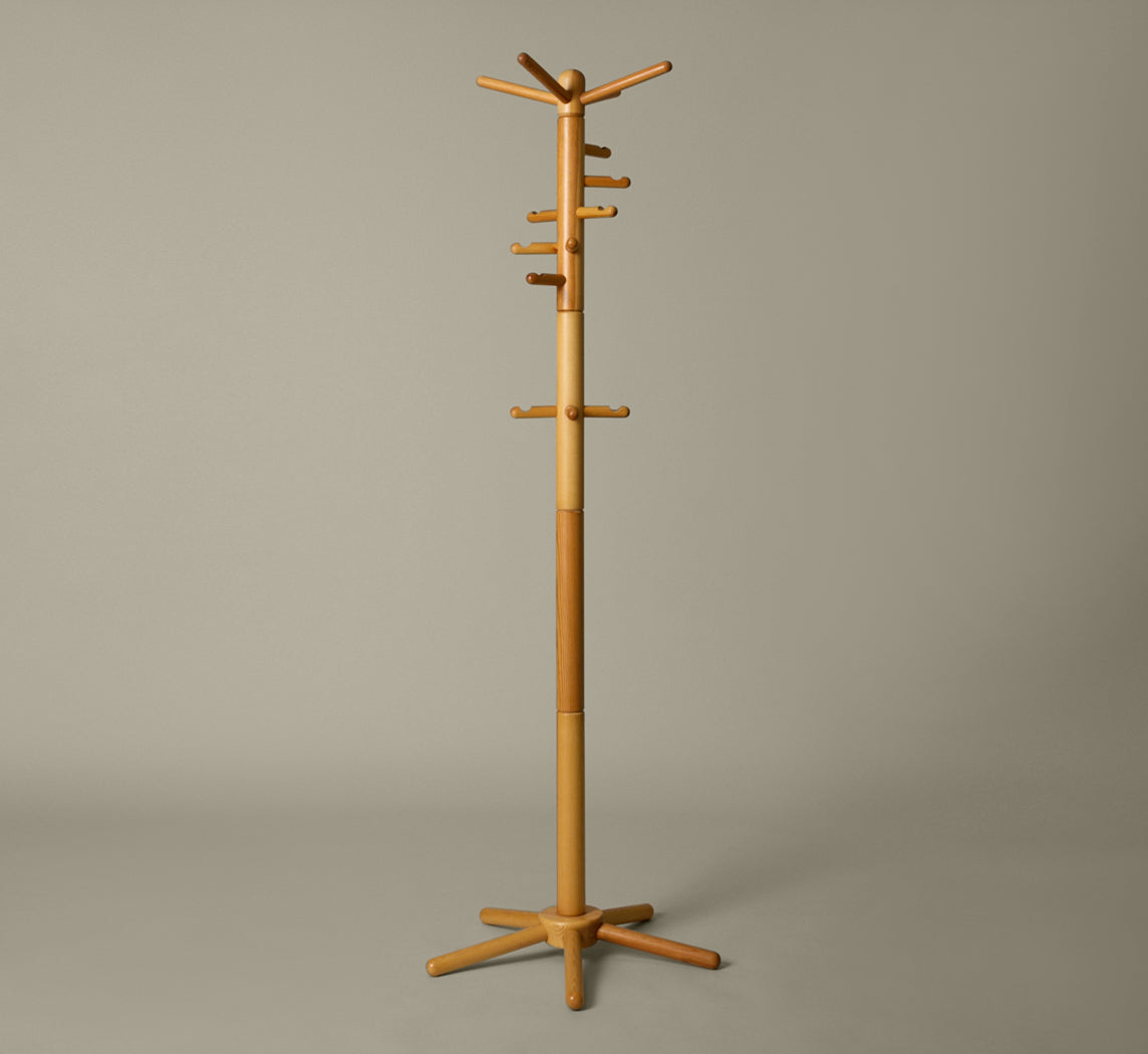1970S SWEDISH BEECH COAT RACK