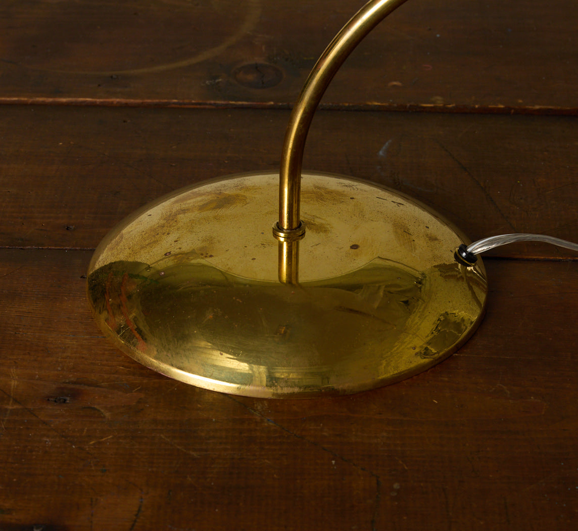 MID CENTURY BRASS LAMP IN THE MANNER OF GERALD THURSTON