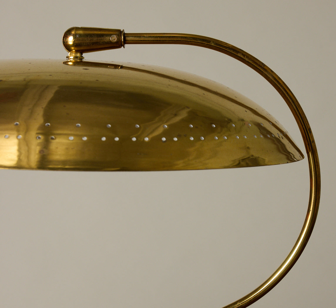 MID CENTURY BRASS LAMP IN THE MANNER OF GERALD THURSTON