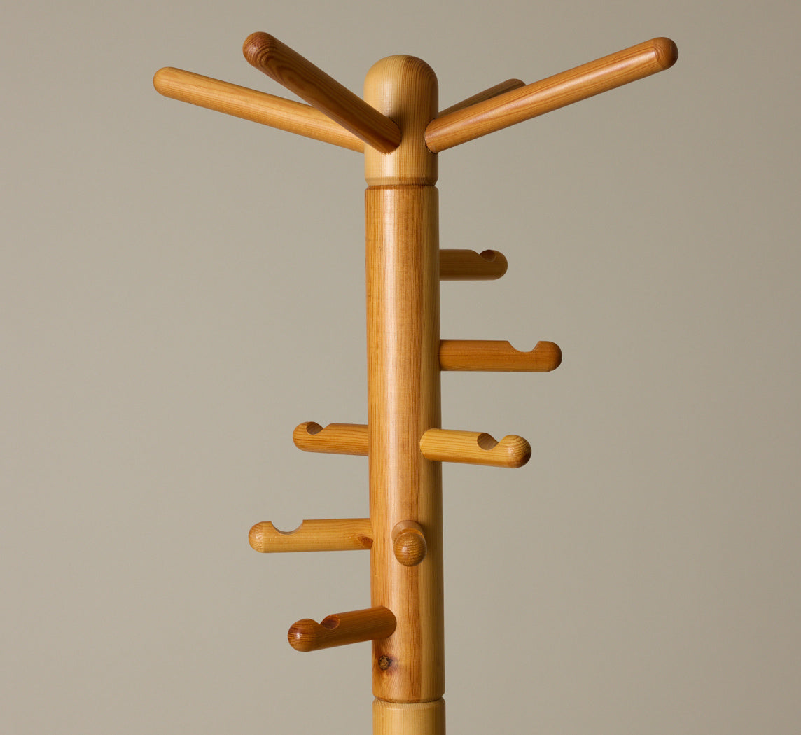 1970S SWEDISH BEECH COAT RACK