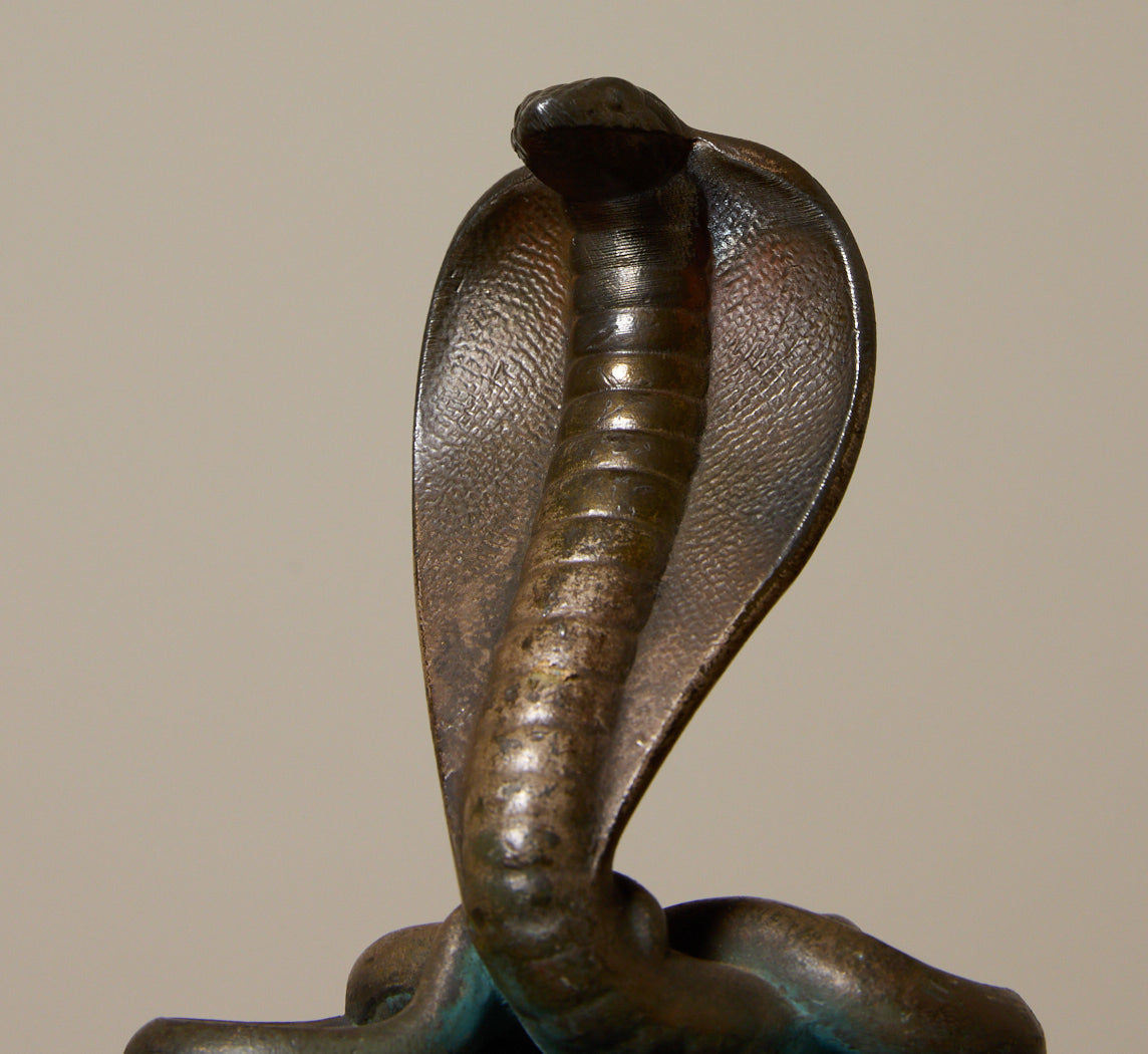 ART DECO FRENCH BRONZE COBRA ASHTRAY