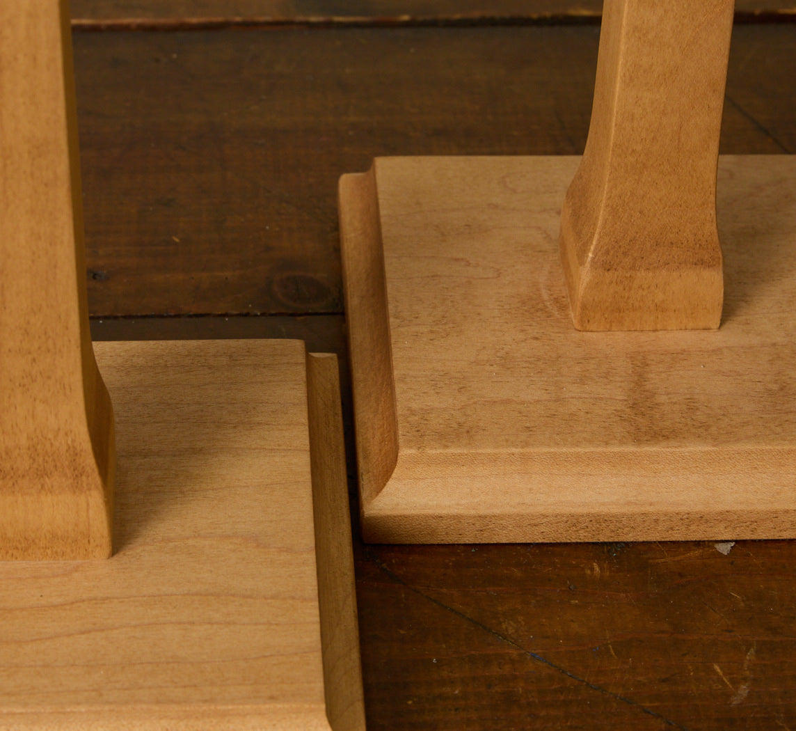 PAIR OF BIRCH WOOD CANDLESTICK HOLDERS