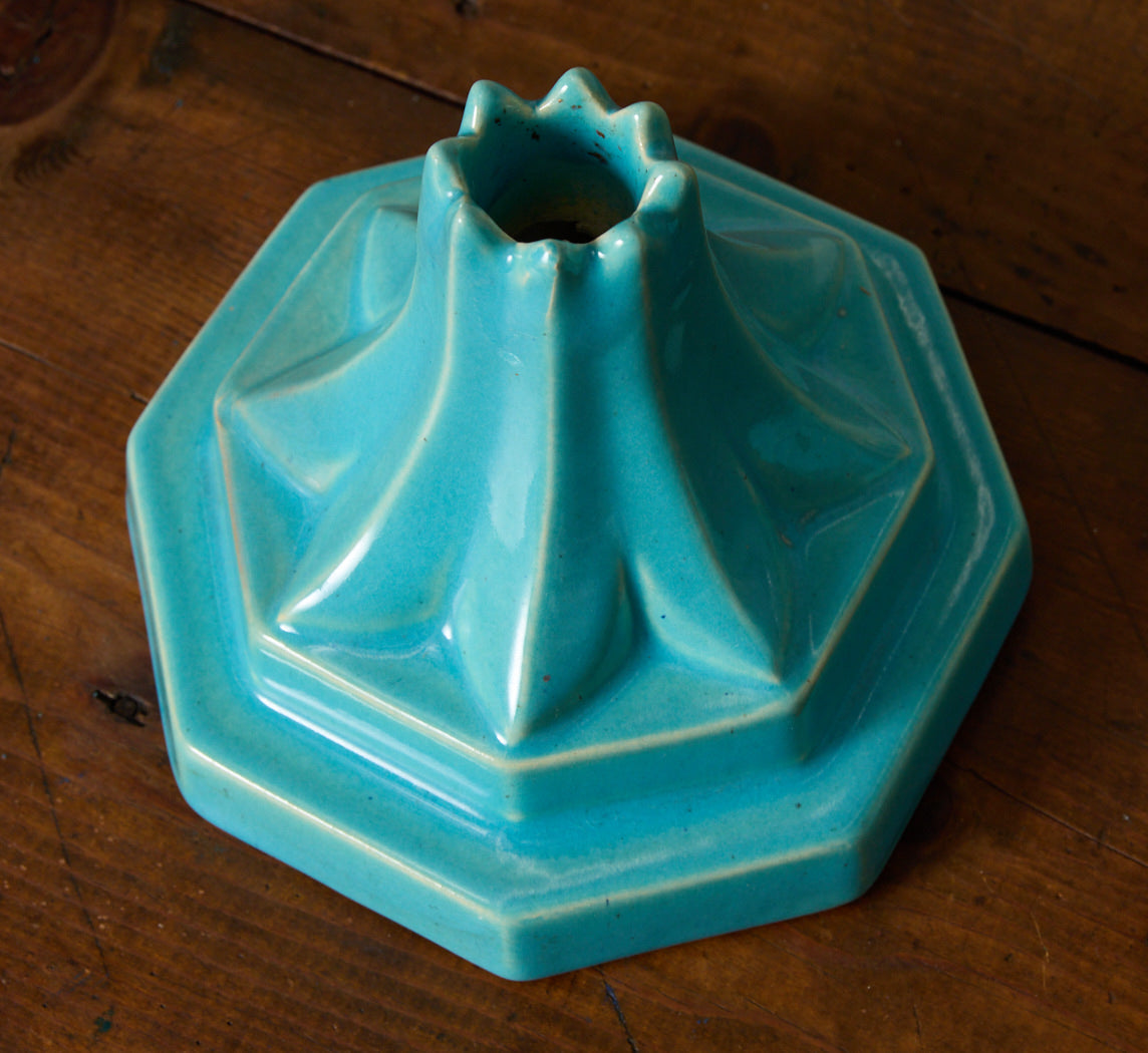 PAIR OF ART DECO CERAMIC CANDLE HOLDERS