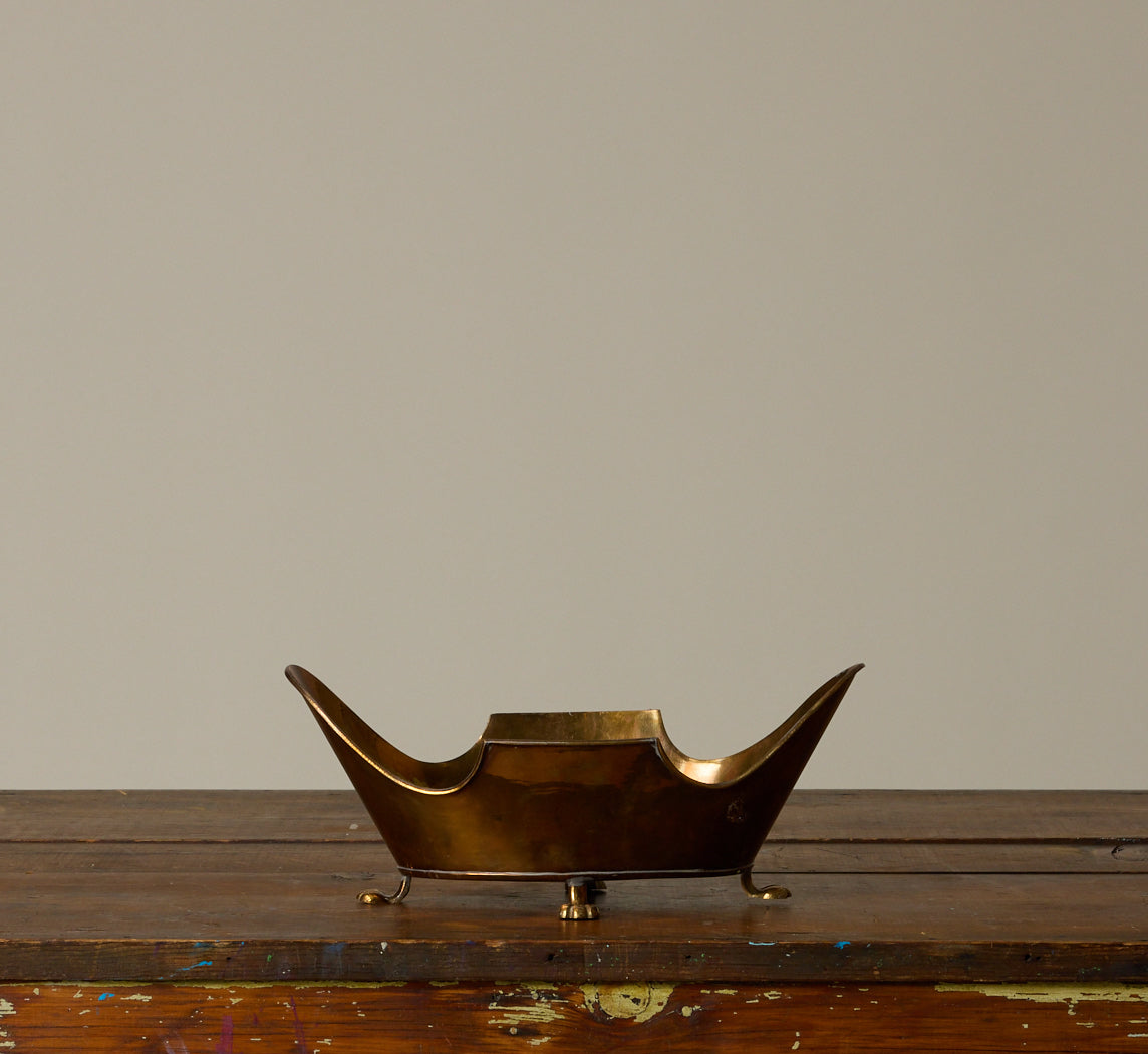 BRASS CLAW FOOTED BOWL