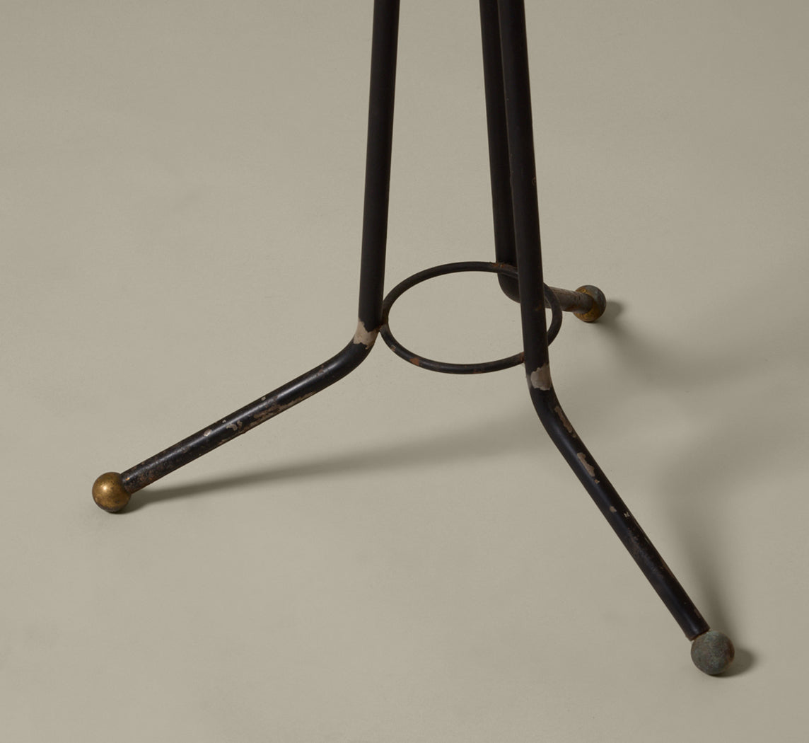 1950S ITALIAN STILNOVO OPALINE GLASS FLOOR LAMP