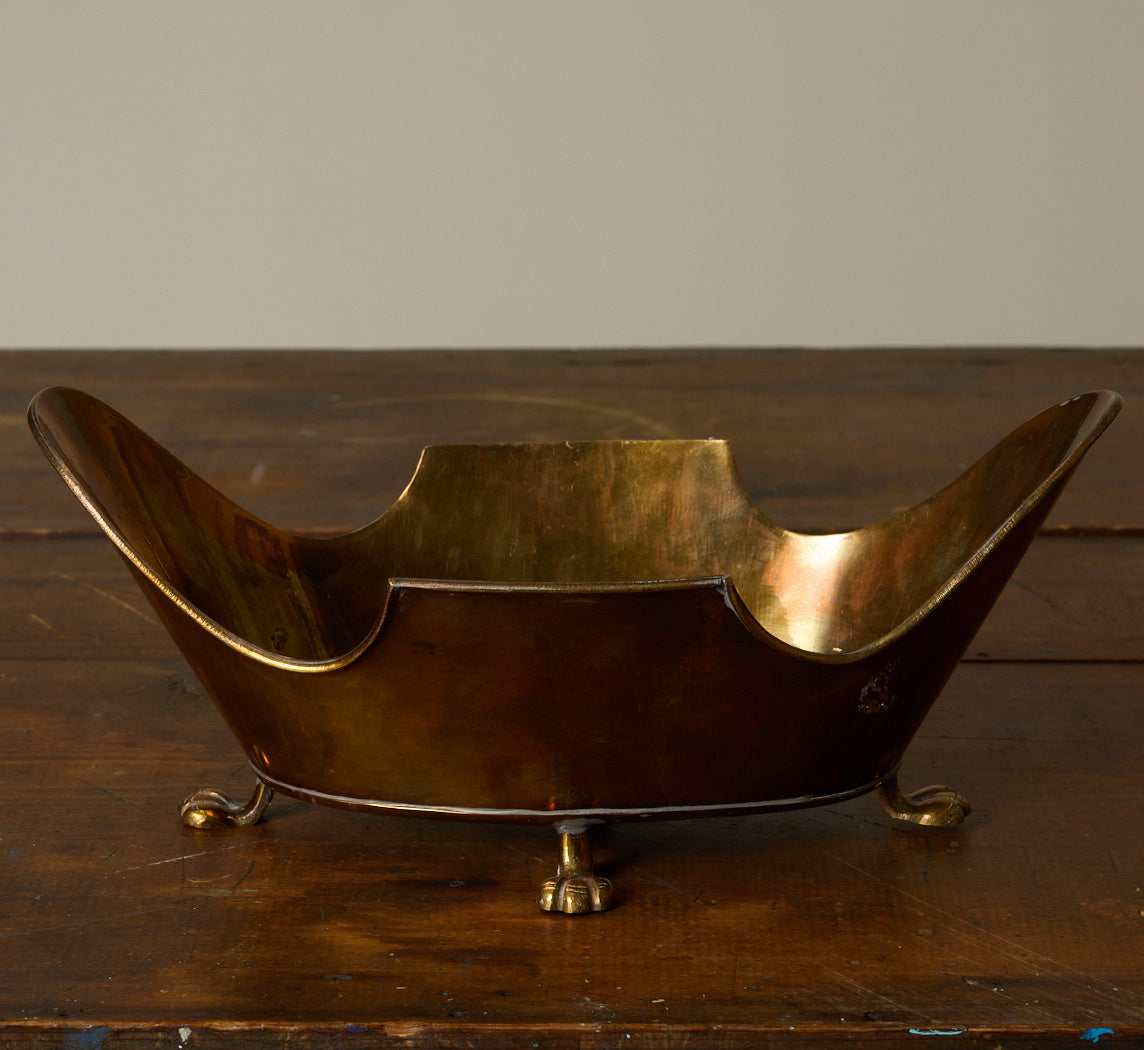 BRASS CLAW FOOTED BOWL