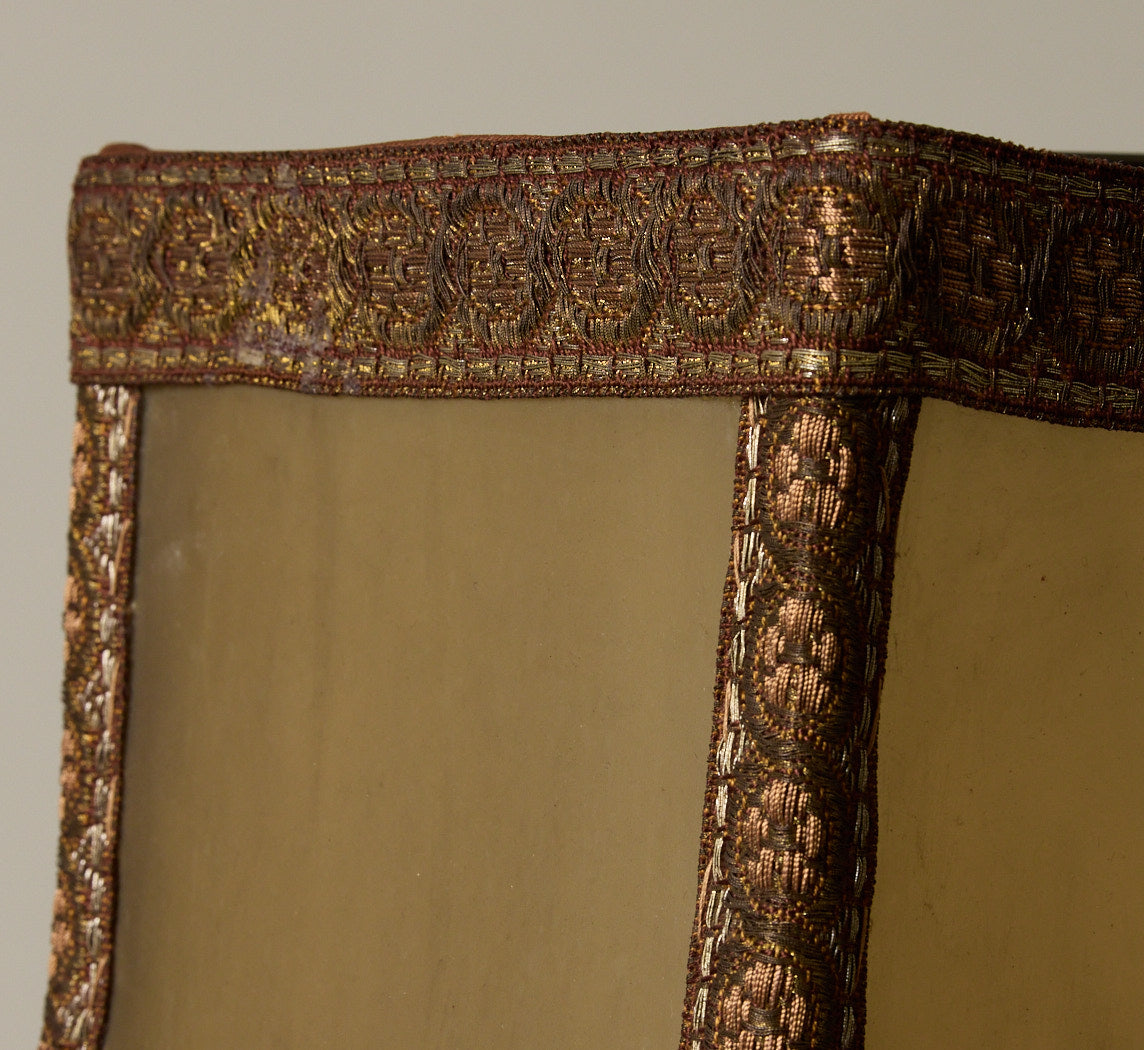 1920S FRENCH HAND PAINTED ART DECO LAMP SHADE
