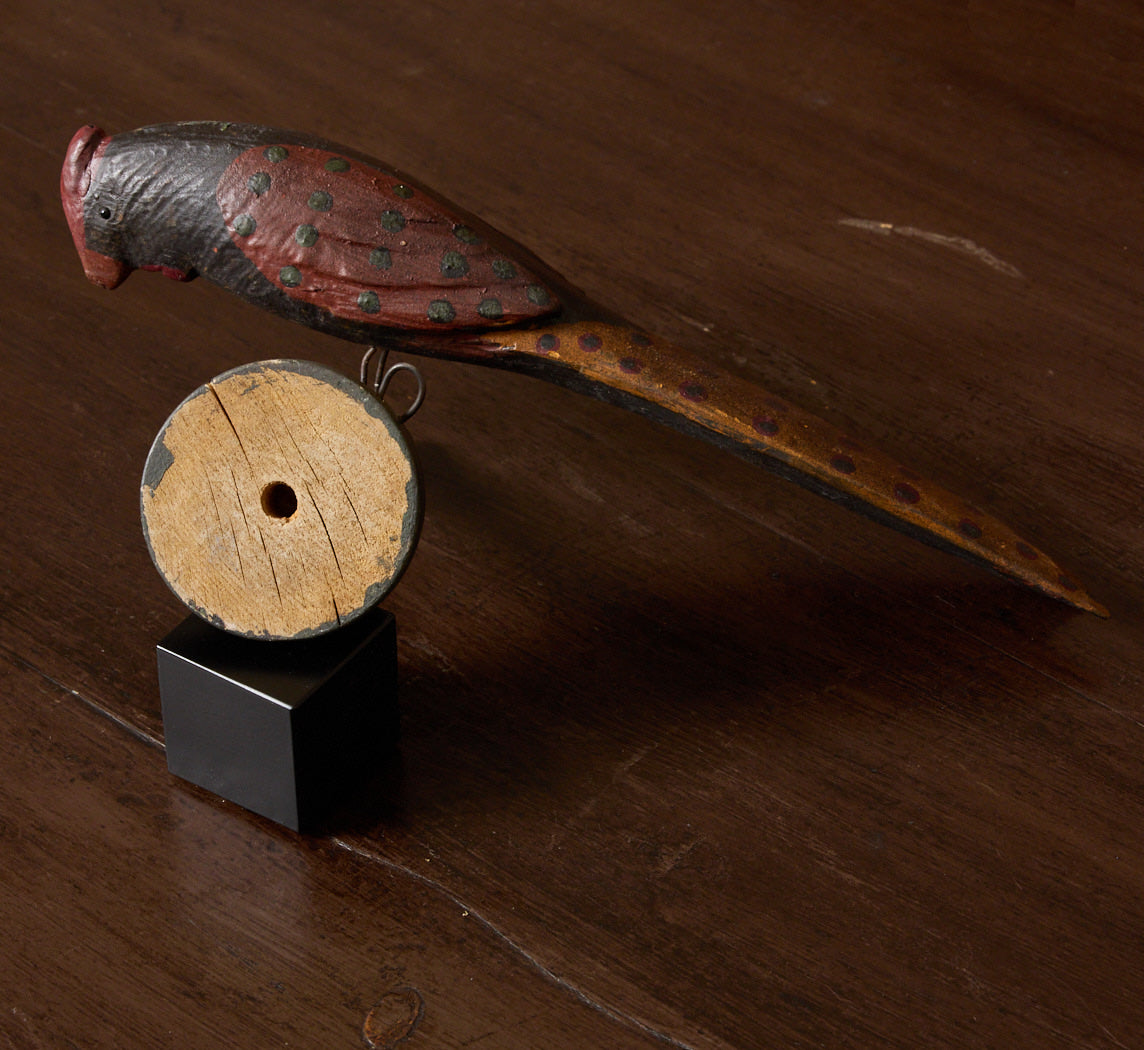 19TH CENTURY FOLK ART PERCHED WALL BIRD III