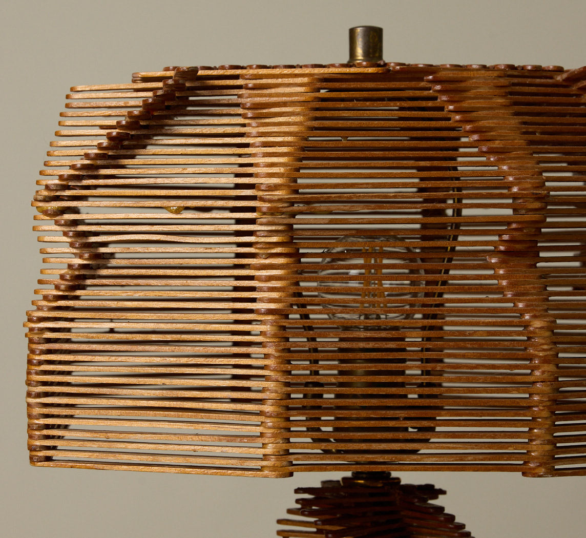 FOLK ART SPIRAL POPSICLE LAMP
