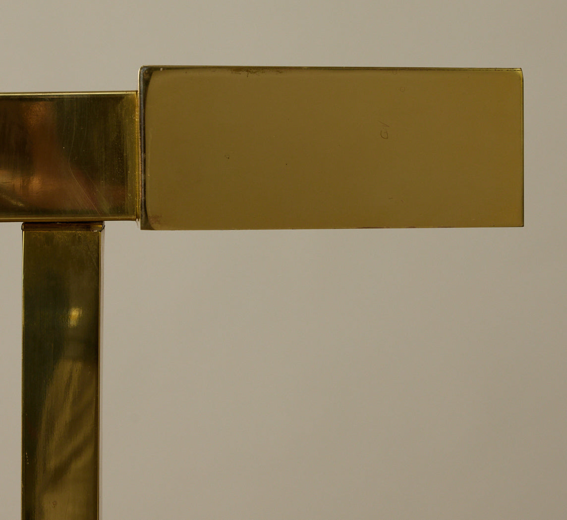 MID CENTURY MODERN BRASS LAUREL BANKERS LAMP