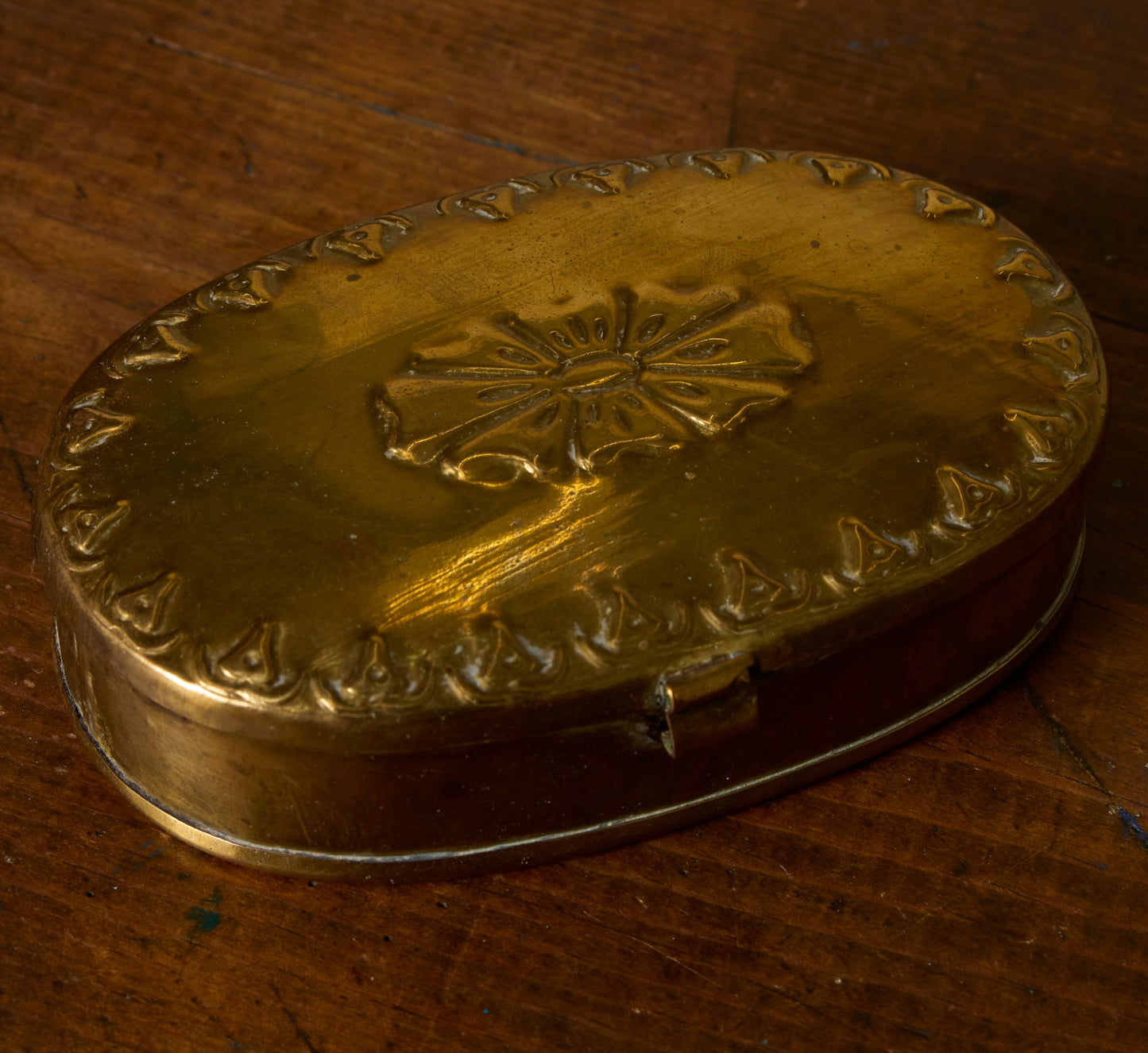 ANTIQUE BRASS BOX III