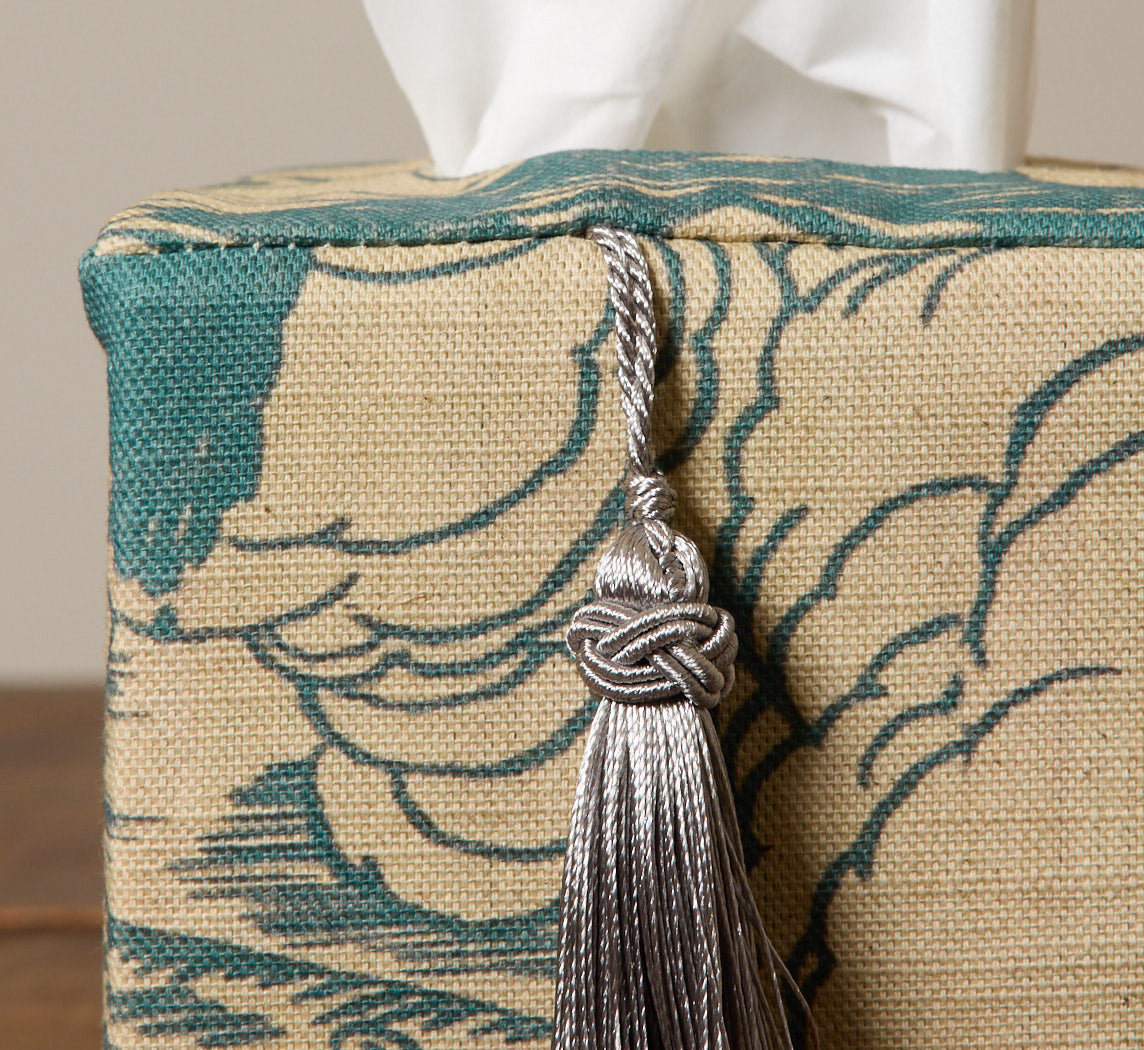 PIERCE & WARD PARASOL LINEN TISSUE BOX COVER