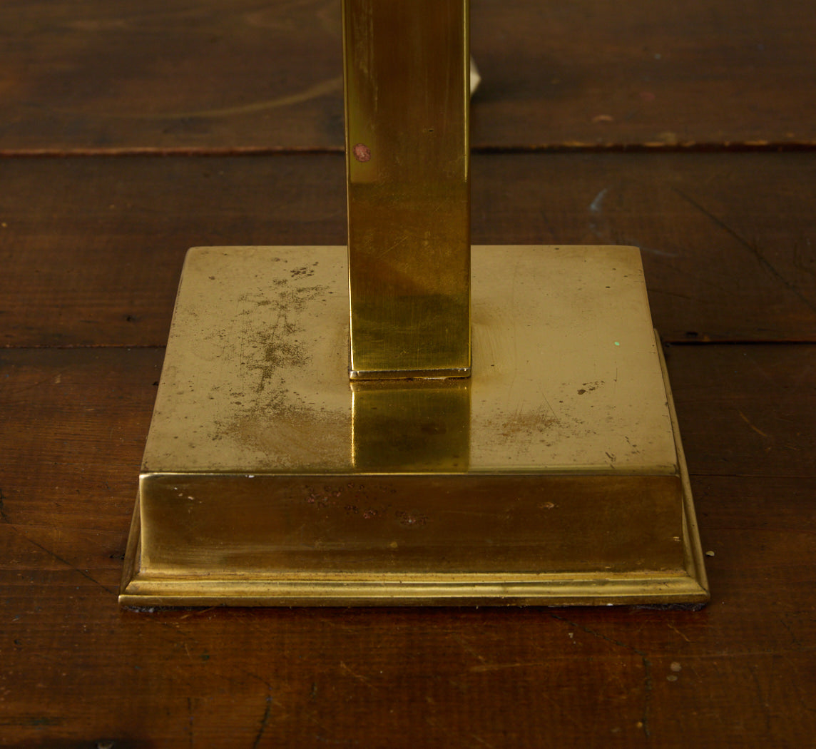 MID CENTURY MODERN BRASS LAUREL BANKERS LAMP