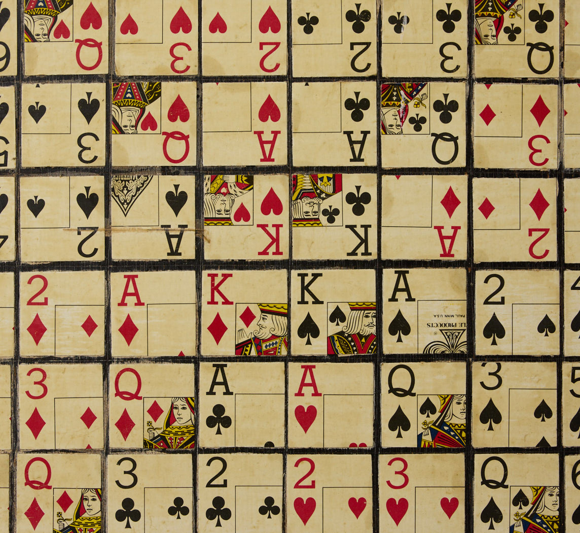 20TH FOLK ART PLAYING CARD GAME BOARD