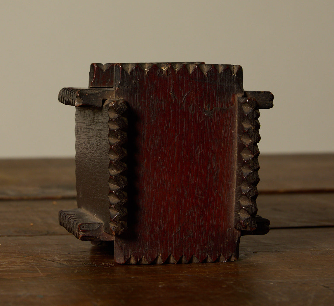 AMERICAN TRAMP ART COIN BOX