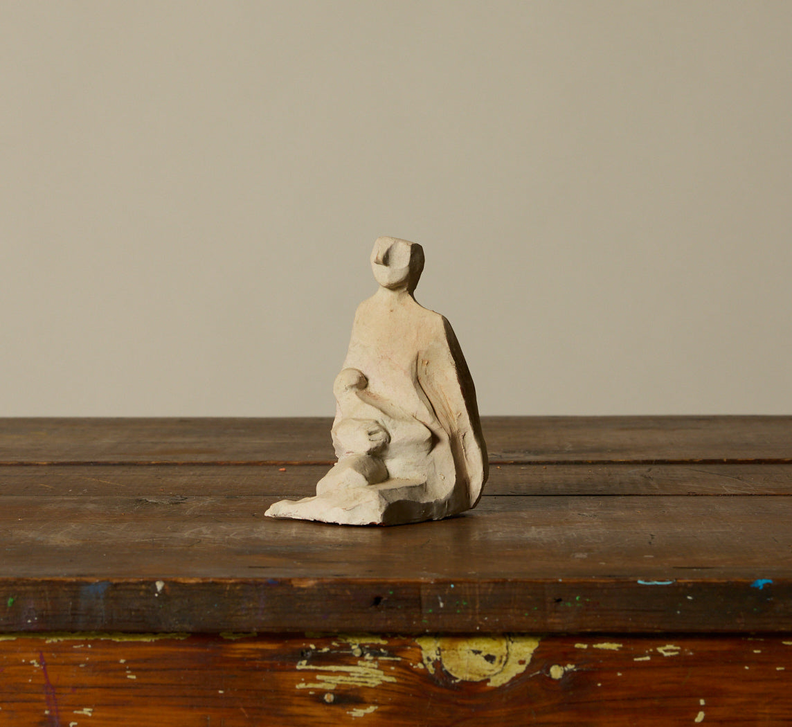 VINTAGE FOLK ART MATERNAL FIGURINE