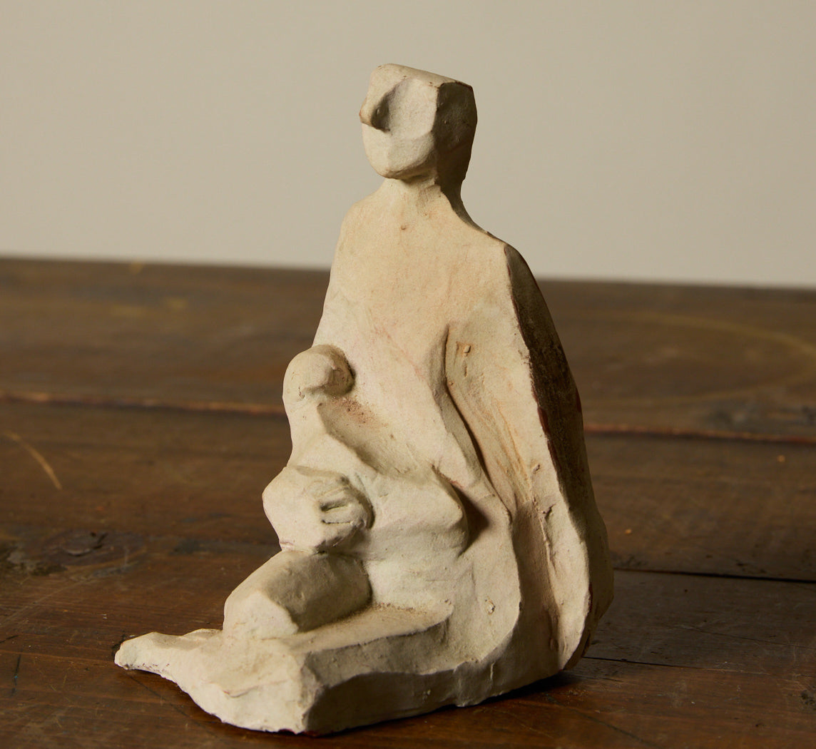 VINTAGE FOLK ART MATERNAL FIGURINE