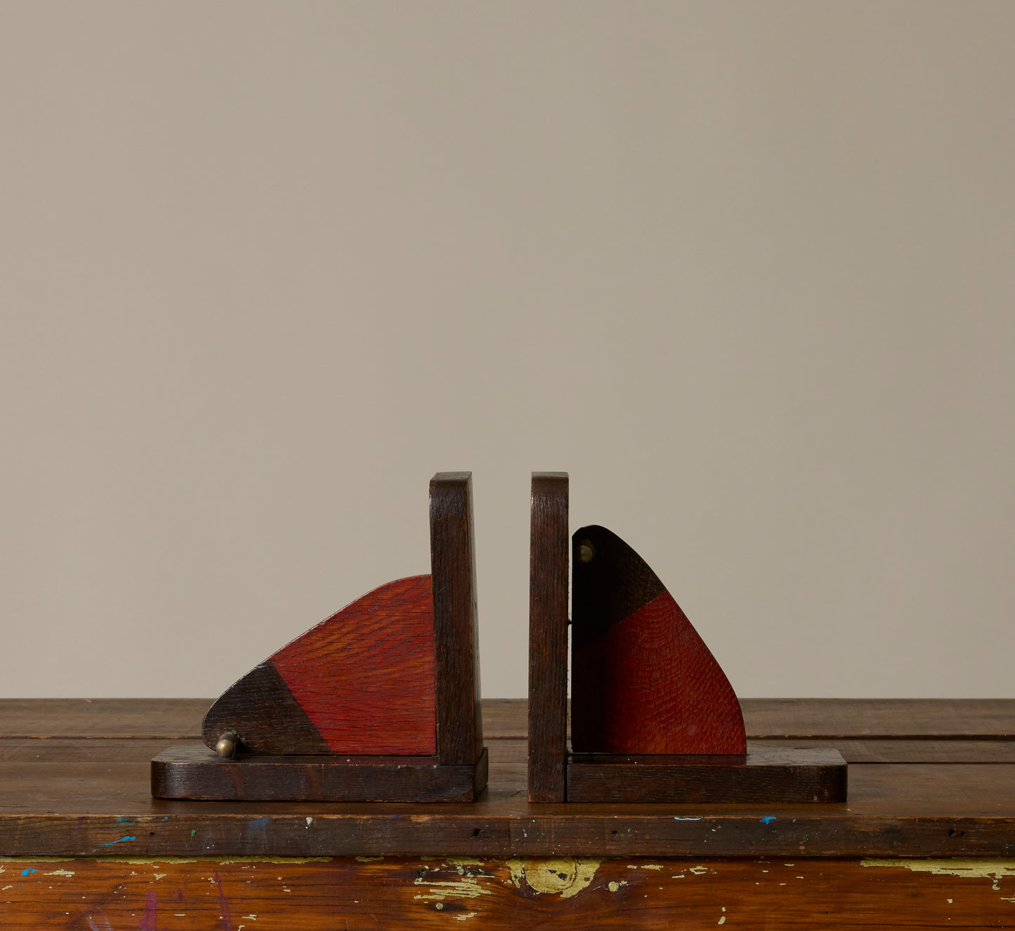 1920S DUTCH ART DECO AMSTERDAM SCHOOL BOOKENDS