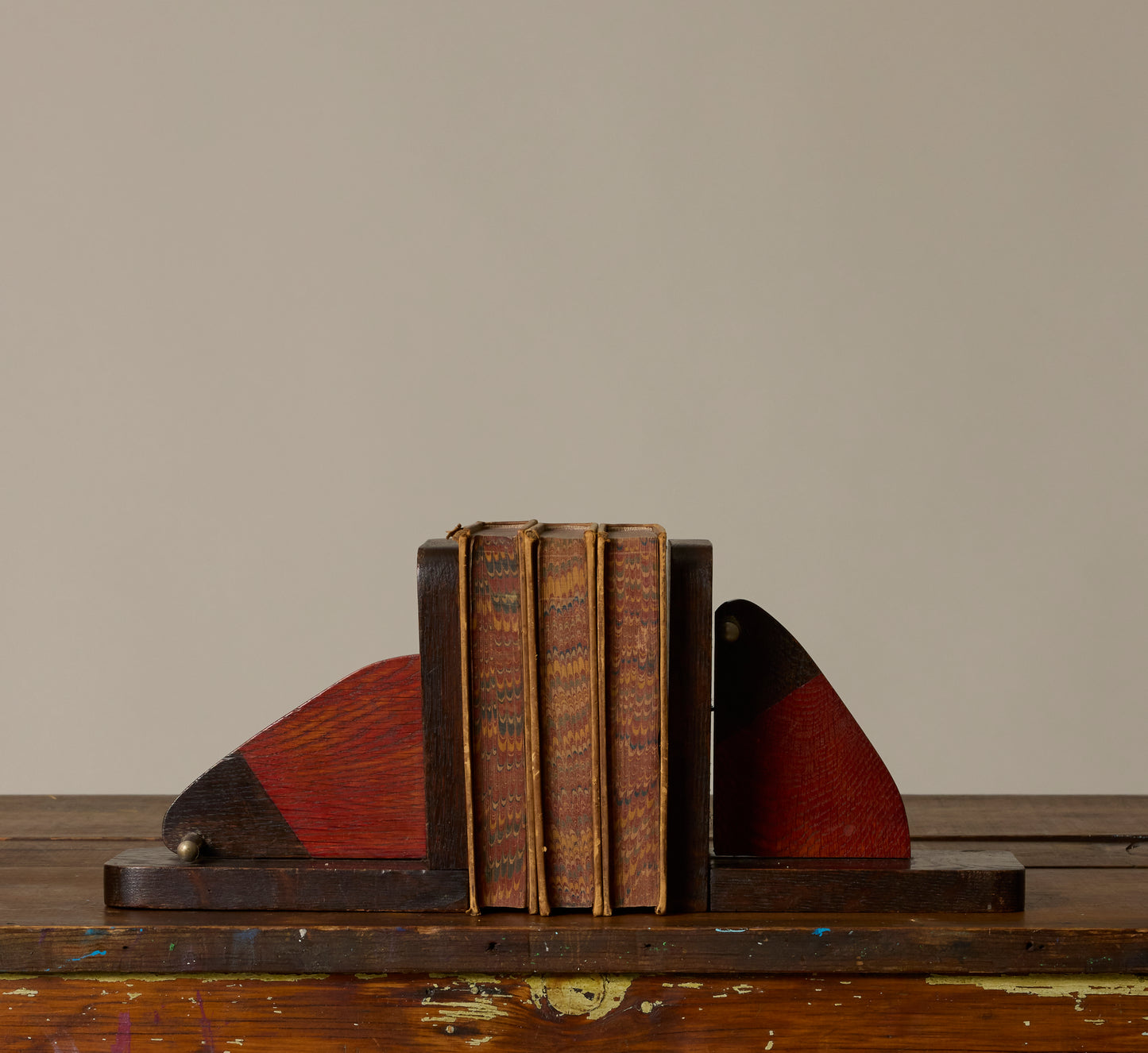 1920S DUTCH ART DECO AMSTERDAM SCHOOL BOOKENDS
