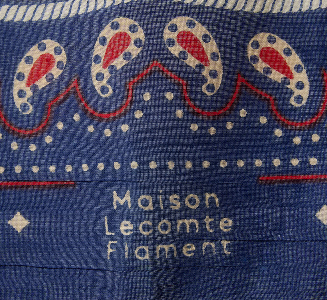 MAISON LECOMPTE LAMENT COTTON RODEO SCARF IN NAVY