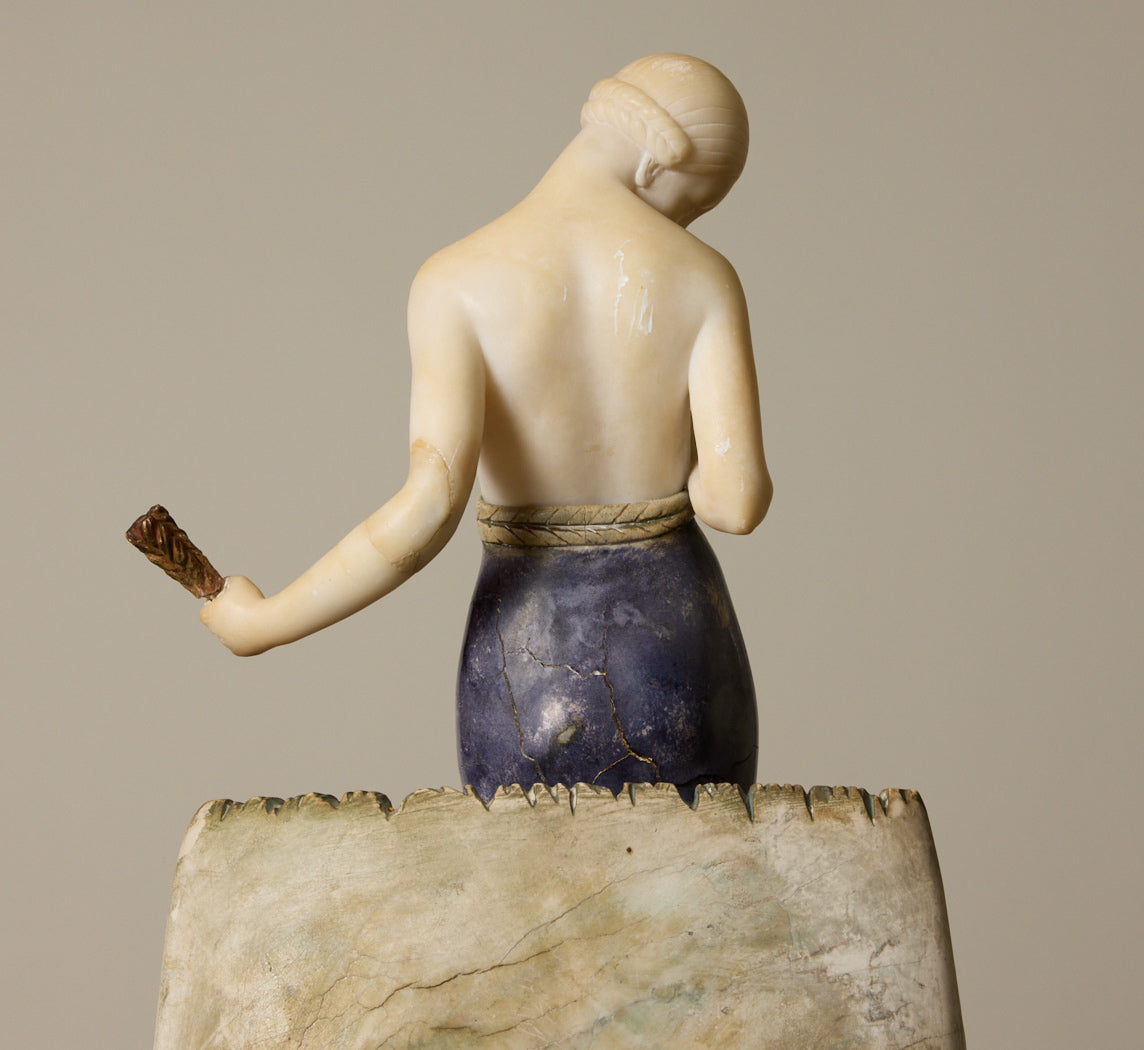 19TH CENTURY ART DECO ITALIAN MARBLE SCULPTURE BY EMILIO FIASCHI