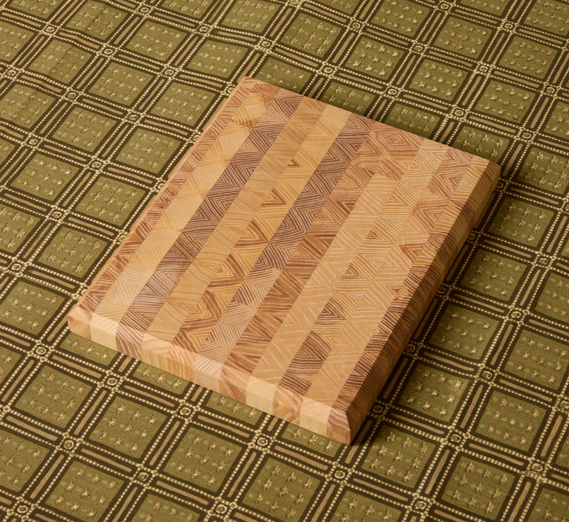 ASH & RED OAK END GRAIN CUTTING BOARD
