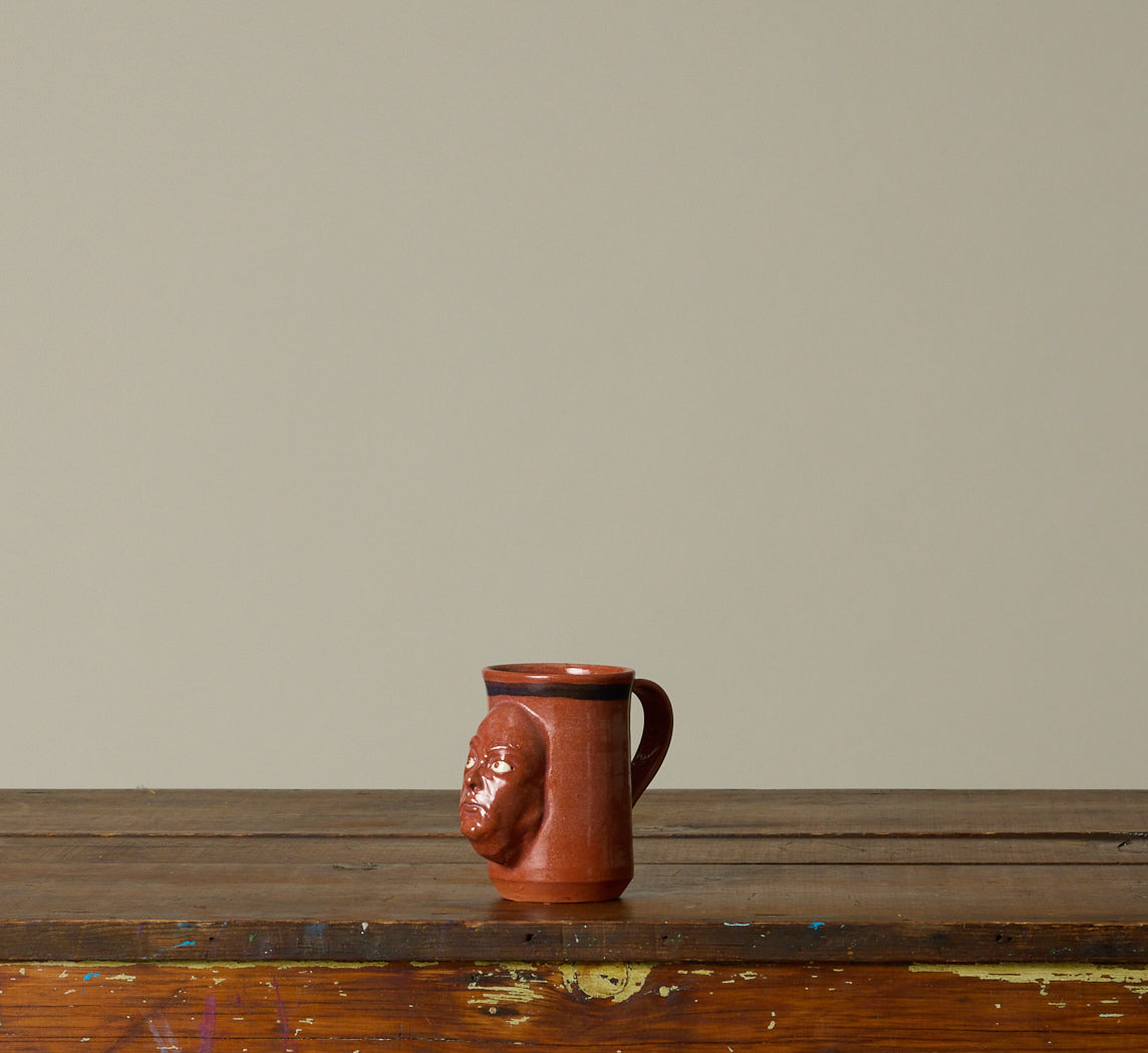 POSTMODERN STUDIO POTTERY FACE MUG