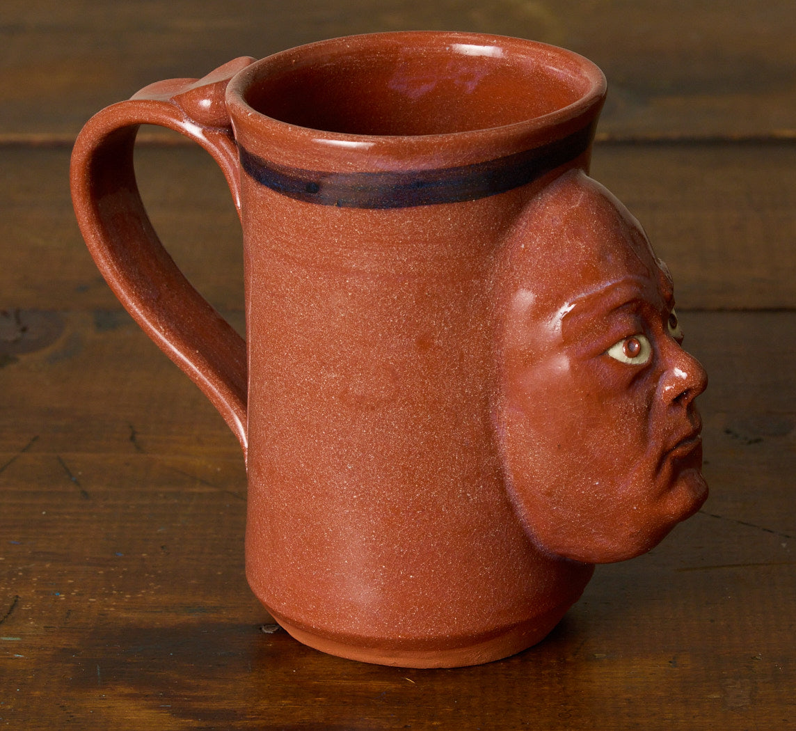 POSTMODERN STUDIO POTTERY FACE MUG