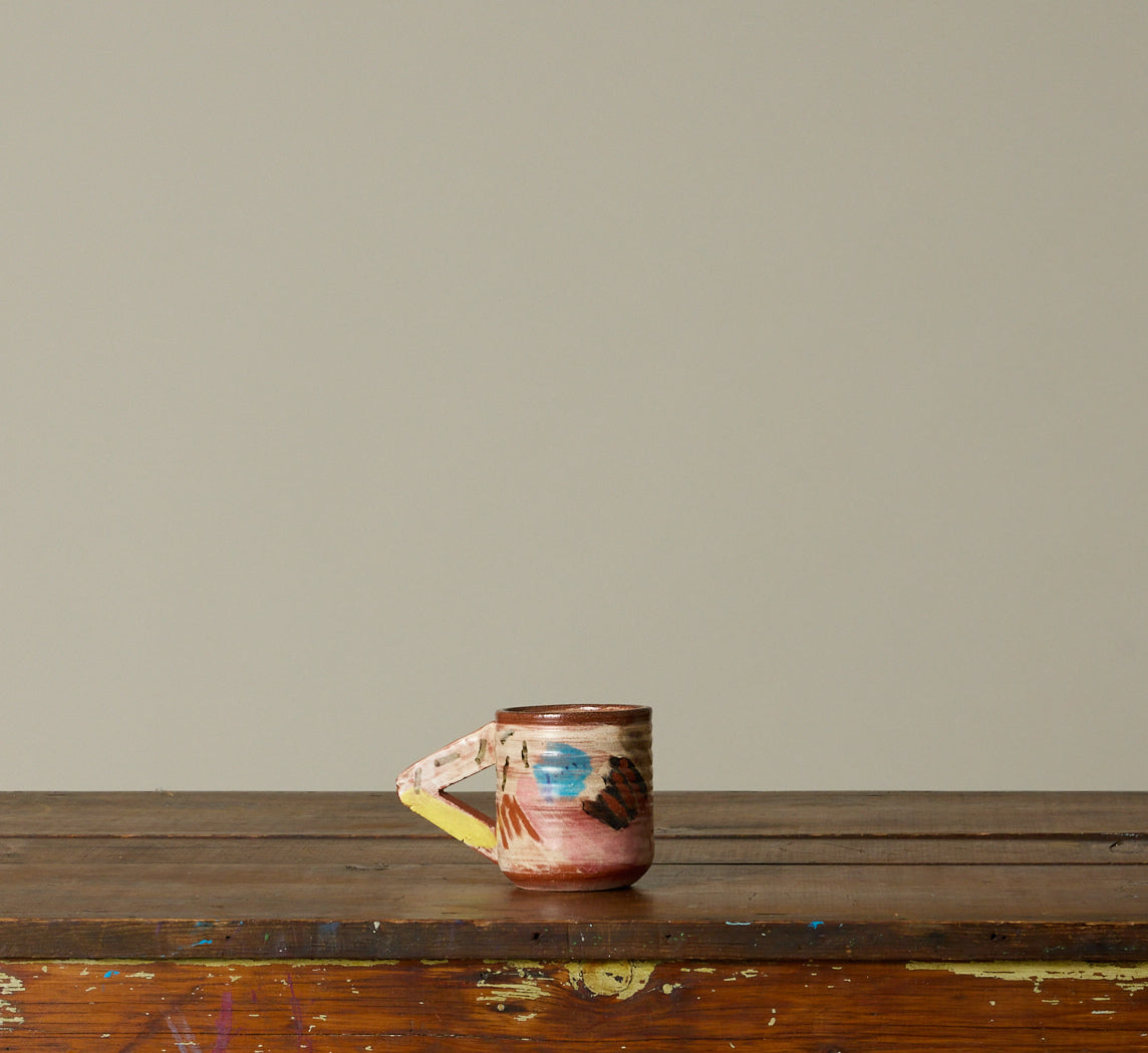 POSTMODERN STUDIO POTTERY ABSTRACT MUG