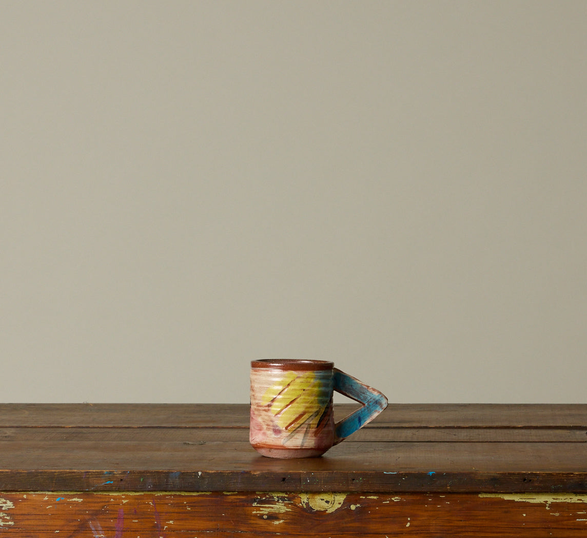 POSTMODERN STUDIO POTTERY ABSTRACT MUG