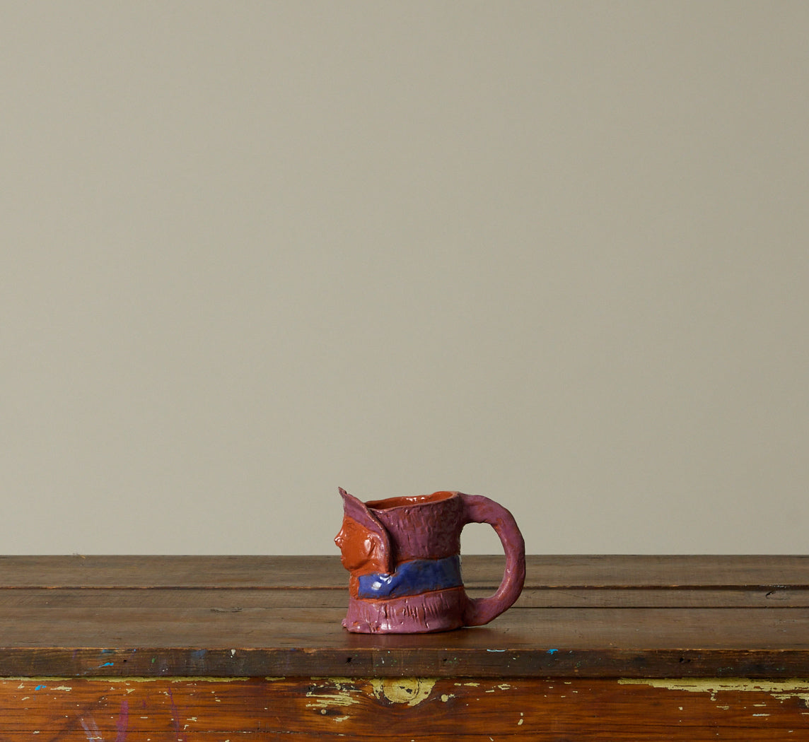 POSTMODERN STUDIO POTTERY LITTLE LADY MUG