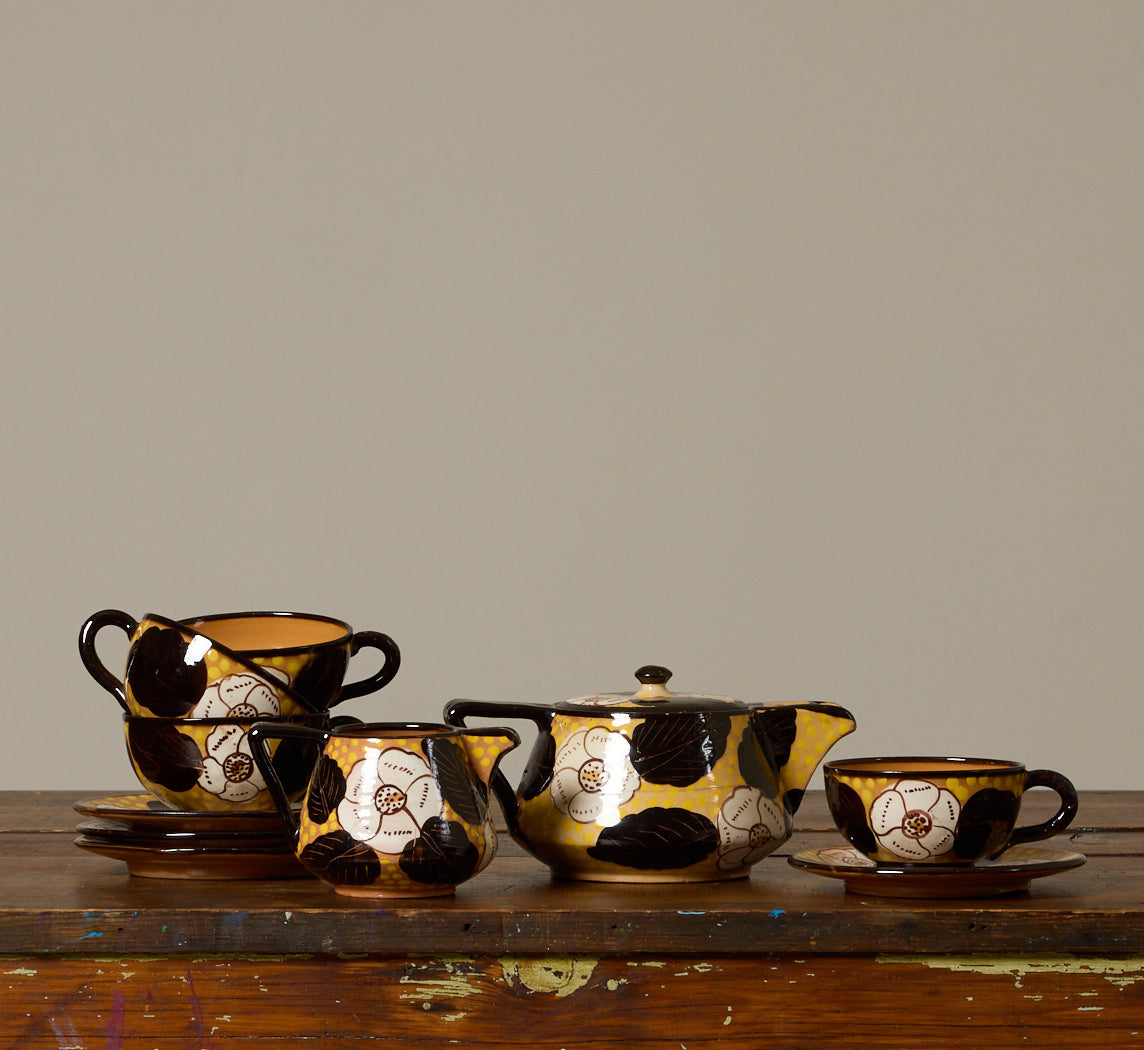VINTAGE ITALIAN MAJOLICA PORCELAIN SERVICE SET