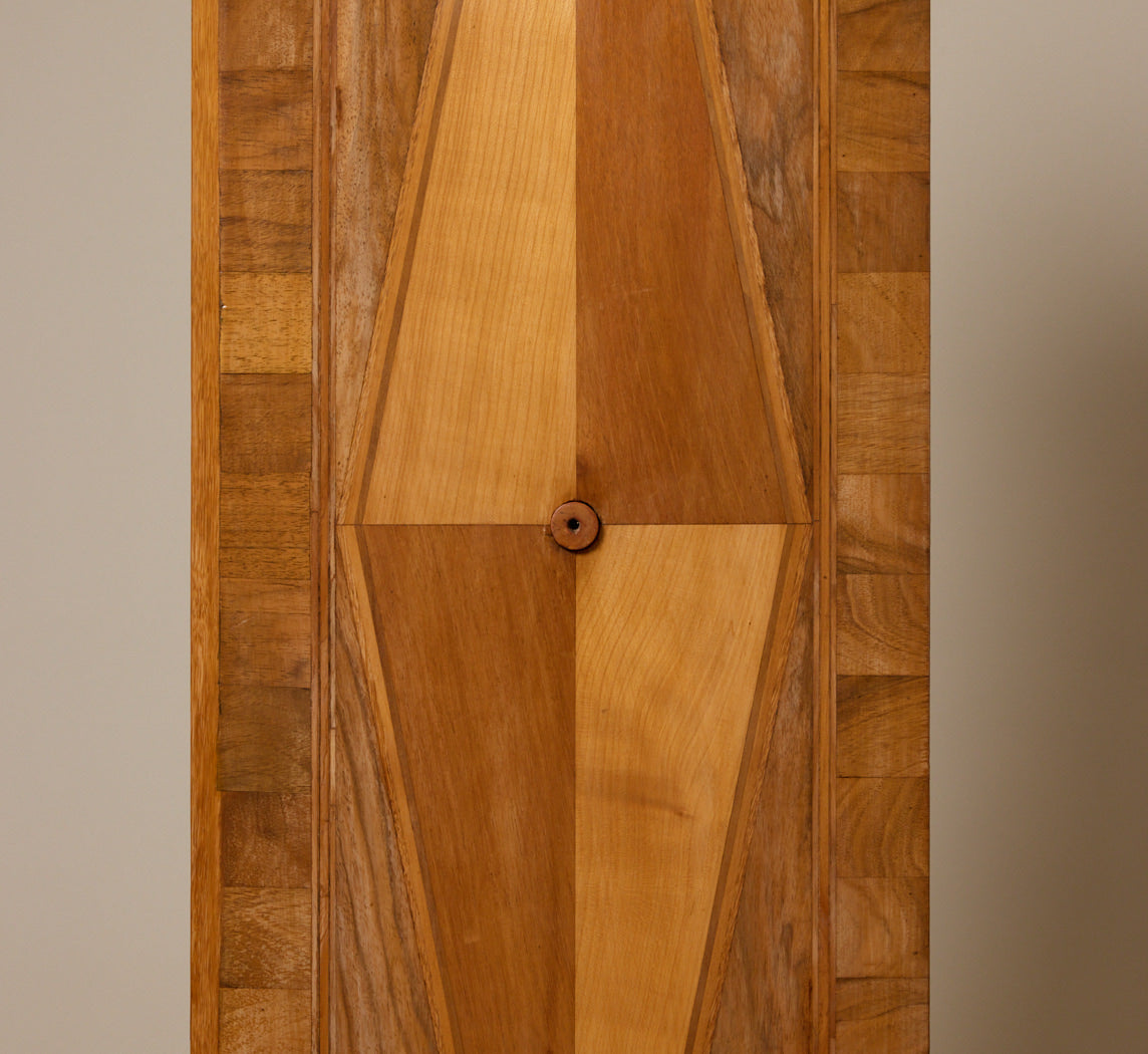 LATE 19TH CENTURY FRENCH STRAW MARQUETRY DEUX-CORPS DISPLAY CABINET