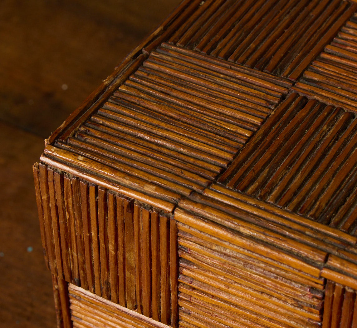 FOLK ART MATCHSTICK BOX, CIRCA 1947 I