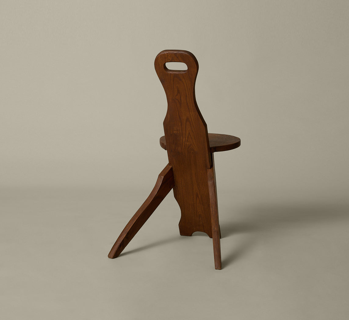 1960S MID CENTURY OAK BRUTALIST CHAIR