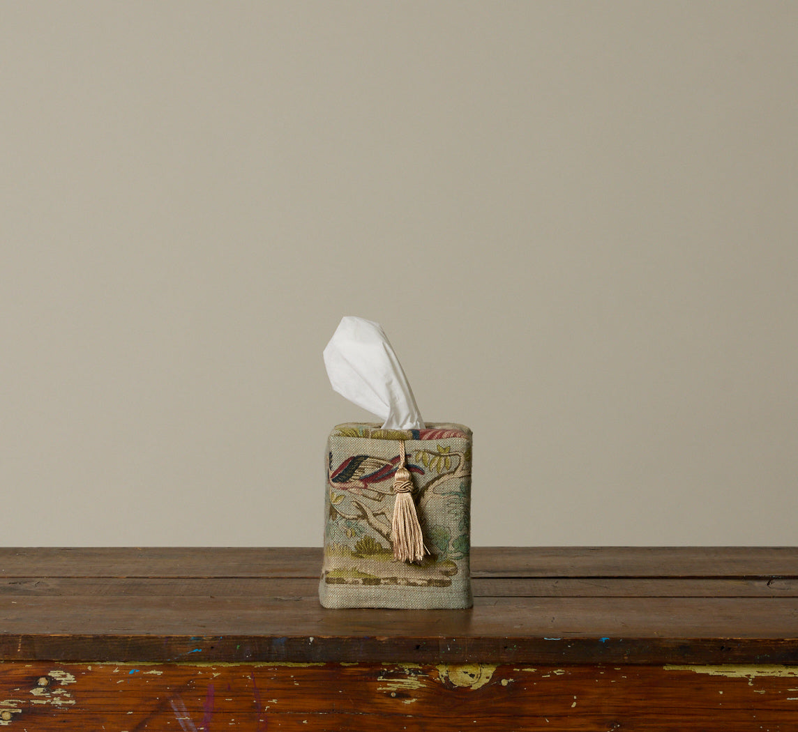 PIERCE & WARD EASTERN PASTORAL SCENE TISSUE BOX COVER