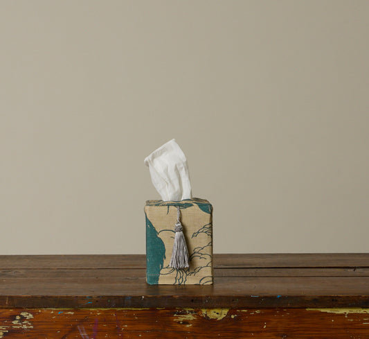 PIERCE & WARD PARASOL LINEN TISSUE BOX COVER