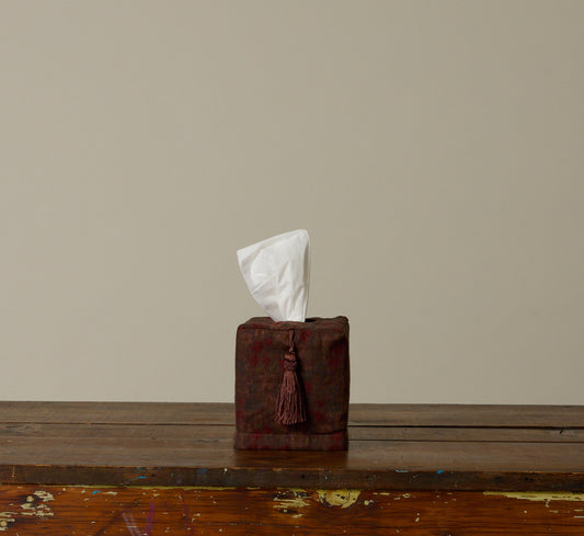 PIERCE & WARD TWIGGY BROWN FLORAL TISSUE BOX COVER