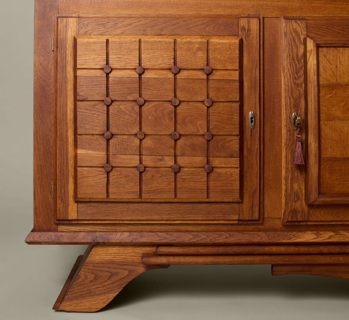OAK SIDEBOARD IN THE STYLE OF CHARLES DUDOUYT